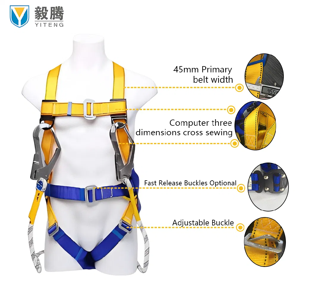 CE Climbing Sport Aerial Fall Protection Arrest Full Body Safety Belt Harness