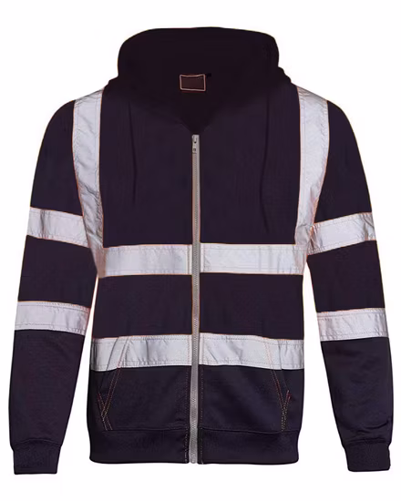 Wholesale Hoodie Workwear 3in1 Jacket Tape Fleece-Lined Jacket Reflective Safety Clothing Work Clothes