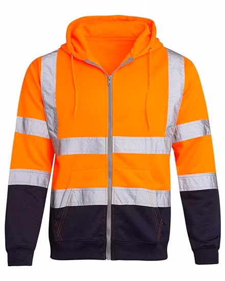 Wholesale Hoodie Workwear 3in1 Jacket Tape Fleece-Lined Jacket Reflective Safety Clothing Work Clothes