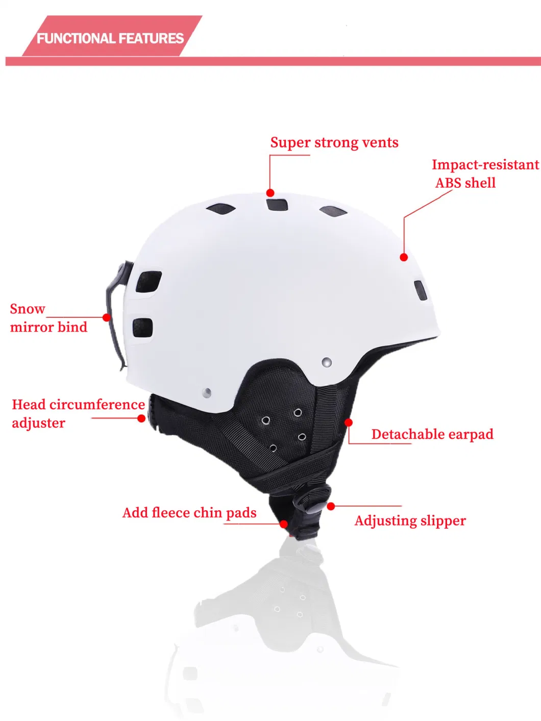 2023 ABS+EPS out-Mold Adjustable Outdoor Protection Big Head Helmet Ski Women Mens Winter Snowing Helmet