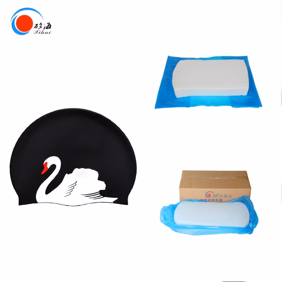 Kinder-Badekappe mit Meerjungfrau-Motiv, hochelastisch, wasserdicht, Ohrenschutz, Silikon-Badekappe