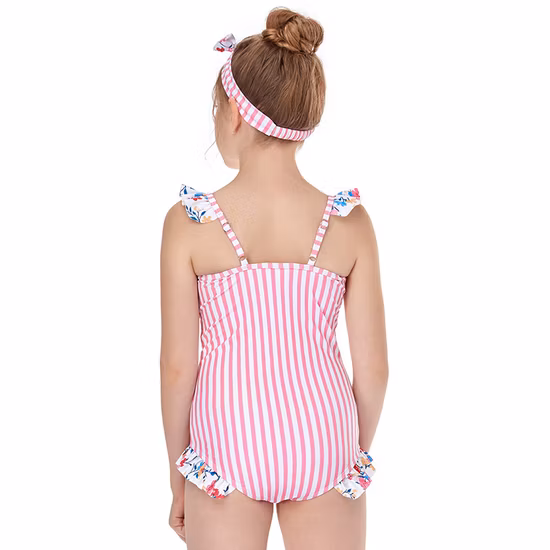 Kinder Bademode One Piece UV Sonnenschutz Kleinkinder Badeanzug Kinder Mädchen Kurzarm Baby Badeanzug Strand Schwimmen Tragen